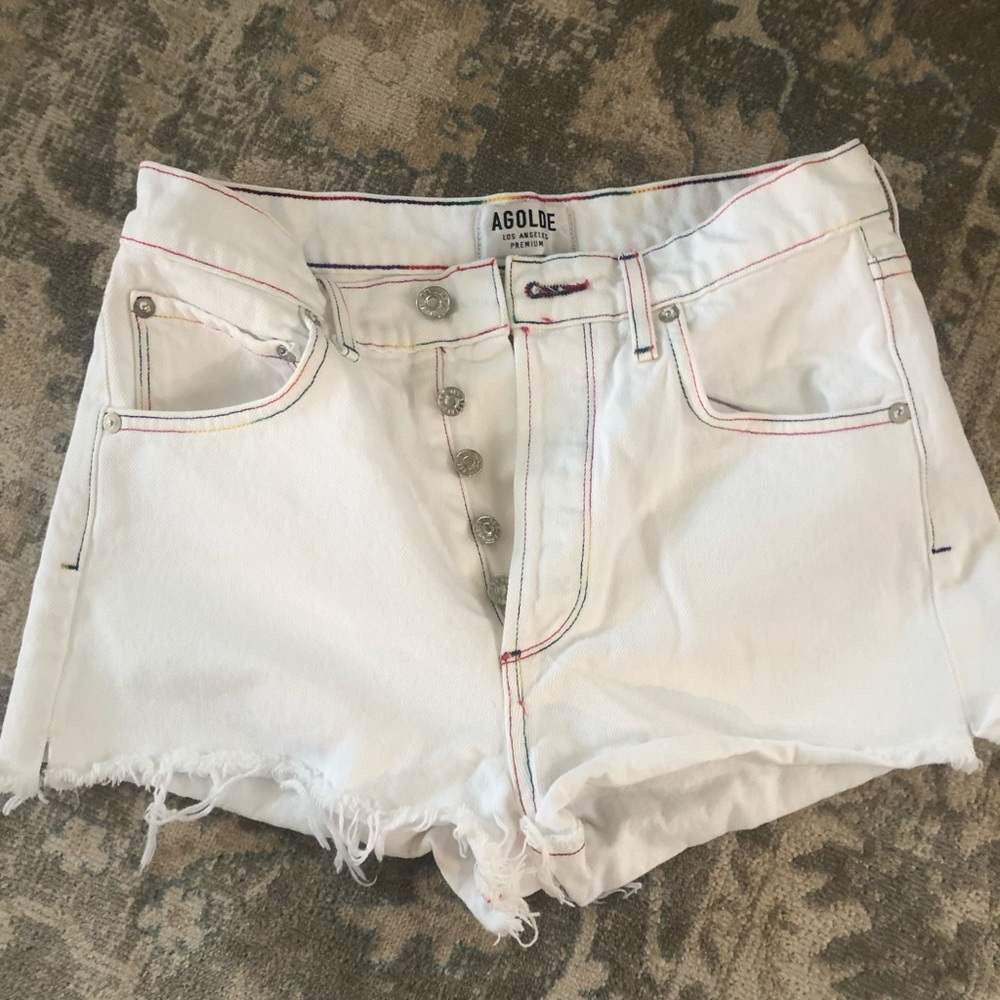 AGOLDE Women’s Jaden High Rise Cutoff Shorts